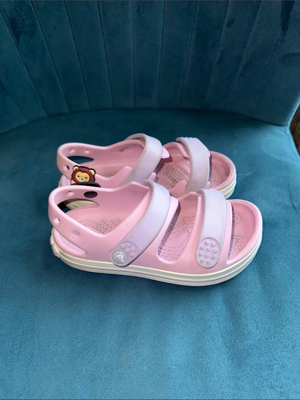 Kids Pink Adjustable Crocs Sandals - Lightweight Everyday Comfort